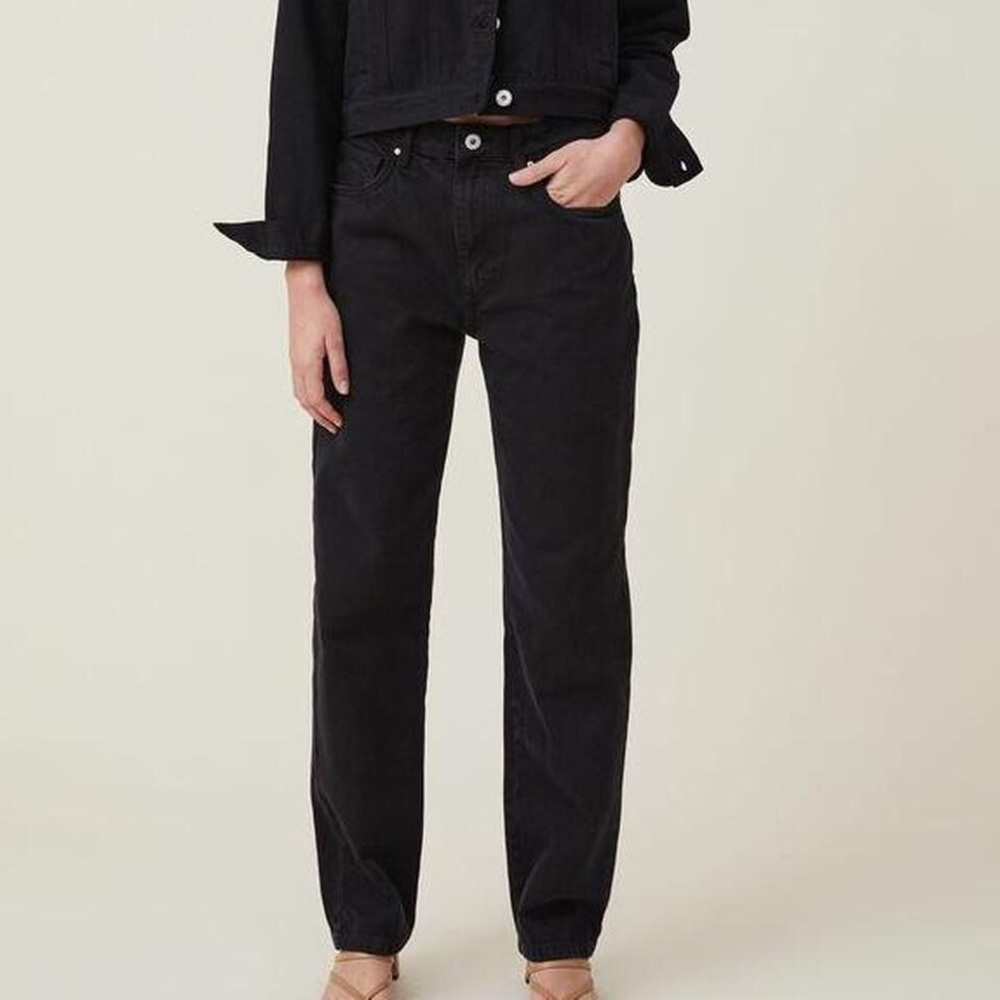 NWT Cotton On Black Straight Leg Jeans Long